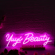 Yuyi Beauty Pink Neon Sign