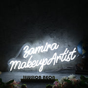 Zamira Makeup Artist White Neon Sign