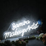 Zamira Makeup Artist White Neon Sign