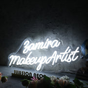 Zamira Makeup Artist White Neon Sign