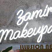 Zamira Makeup Artist White Neon Sign