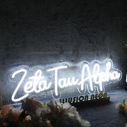 Zeta Tau Alpha White Neon Sign