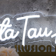 Zeta Tau Alpha White Neon Sign