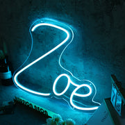 Zoe Blue LED Neon Sign