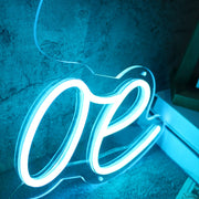 Zoe Blue LED Neon Sign