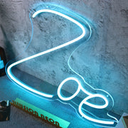 Zoe Blue LED Neon Sign