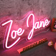 Zoe Jane Red Neon Sign