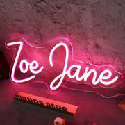 Zoe Jane Red Neon Sign