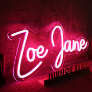 Zoe Jane Red Neon Sign