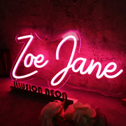 Zoe Jane Red Neon Sign