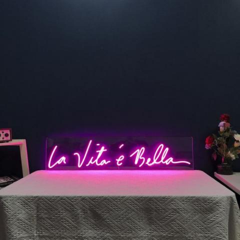 la vita e bella neon sign