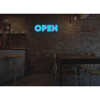 3D Open Neon Sign