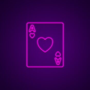 Ace Of Hearts Neon Sign