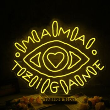 Aesthetic Eye Yellow Neon Sign