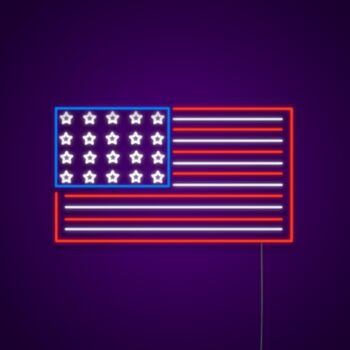 American Flag Neon Sign