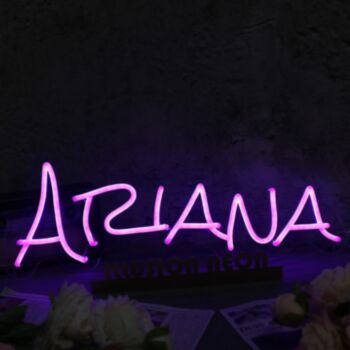 Ariana Purple Name Neon Sign