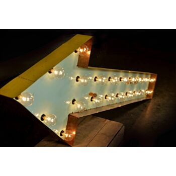 Steel Marquee Letter Arrow With Double Bulbs High-End Custom Zinc Metal Marquee Light Marquee Sign