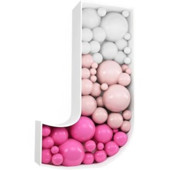 Steel Marquee Letter Balloon Pink J High-End Custom Zinc Metal Marquee Light Marquee Sign