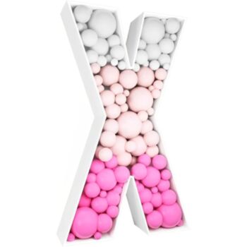 Steel Marquee Letter Balloon Pink X High-End Custom Zinc Metal Marquee Light Marquee Sign