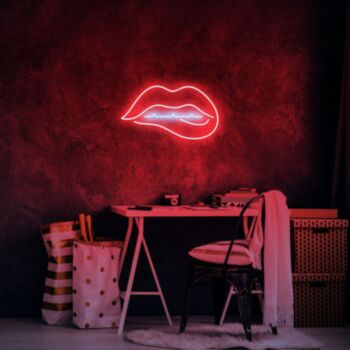 Biting Lips Neon Sign