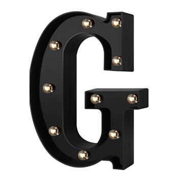 Steel Marquee Letter Black Sign G High-End Custom Zinc Metal Marquee Light Marquee Sign