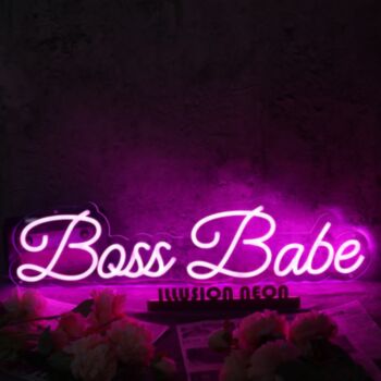 Boss Babe Purple Neon Sign