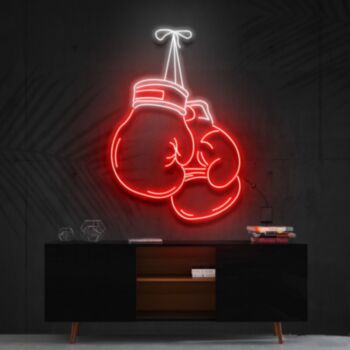 Boxing Gloves Multicolour Neon Sign