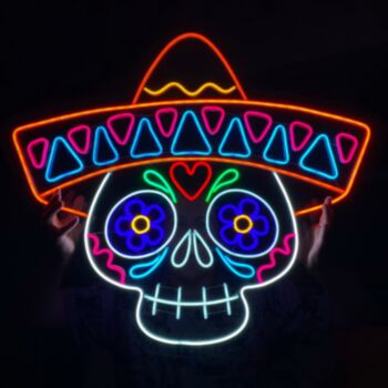 Calavera Neon Sign