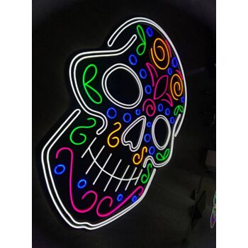 Calavera Skull Neon Sign