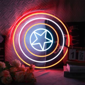 Captain American Shield Neon Sign