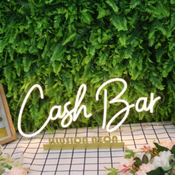 Cash Bar Yellow Neon Sign