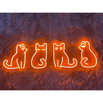 Cat Family Cat Lovers Neon Sign