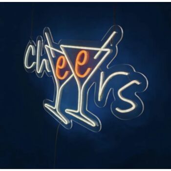 Cheers Cocktail Neon Sign Neon Bar Sign