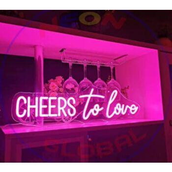 Cheers To Love Neon Sign