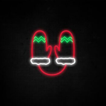 Christmas Gloves Neon Sign