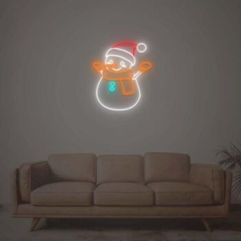 Christmas Snowman Neon Sign