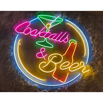 Cocktails and Beer Neon Sign