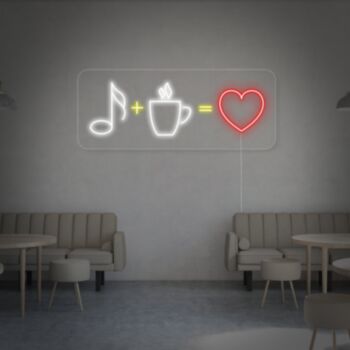 Coffee Music Love Neon Sign