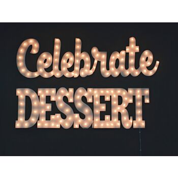 Steel Marquee Letter Celebrate Dessert High-End Custom Zinc Metal Marquee Light Marquee Sign