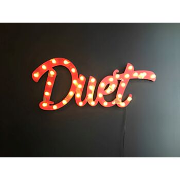 Steel Marquee Letter Duet High-End Custom Zinc Metal Marquee Light Marquee Sign