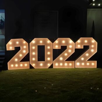 Steel Marquee Letter 2022 Number Sign High-End Custom Zinc Metal Marquee Light Marquee Sign