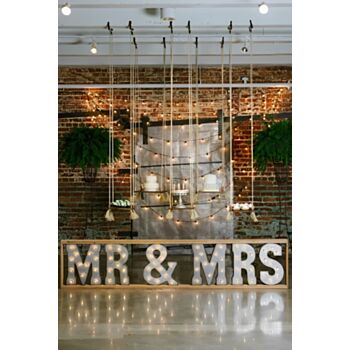 Steel Marquee Letter Wedding Mr Mrs High-End Custom Zinc Metal Marquee Light Marquee Sign