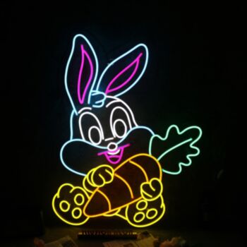 Cute Bunny Rabbit Neon Sign