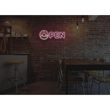 Donut Open Neon Sign