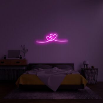 Double Heart Neon Sign