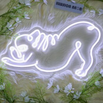 Downward Facing Frenchie Neon Sign