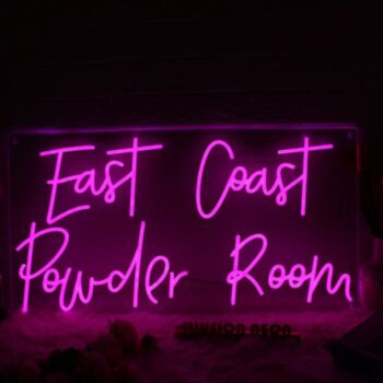 East Coast Pouder Room Pink Neon Sign