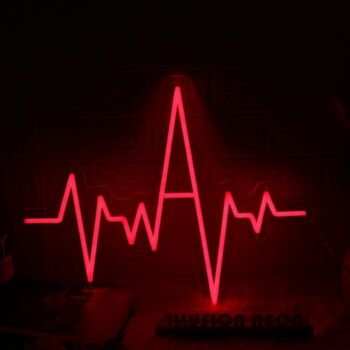 Electrocardiogram Red Neon Sign