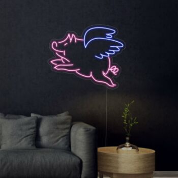 Flying Pig Neon Sign