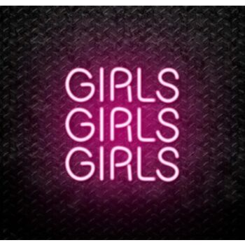 Girls Girls Girls Neon Sign Wall Art